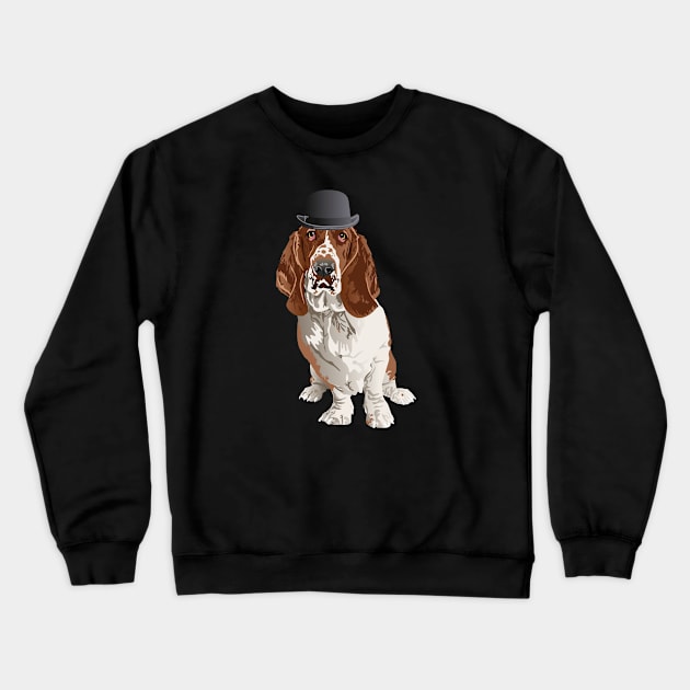 Basset Hound Dog T-Shirt for Dog Lovers Crewneck Sweatshirt by riin92